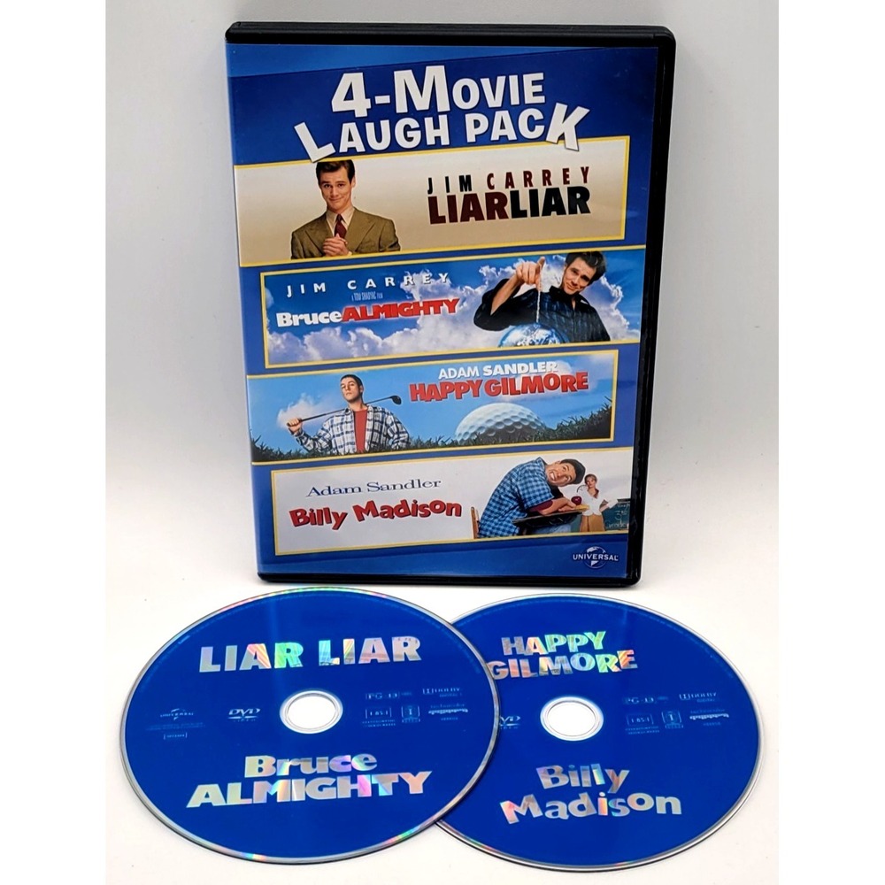 4-Movie Laugh Pack: Liar Liar Bruce Almighty Happy Gilmore BILLY MADISON DVD